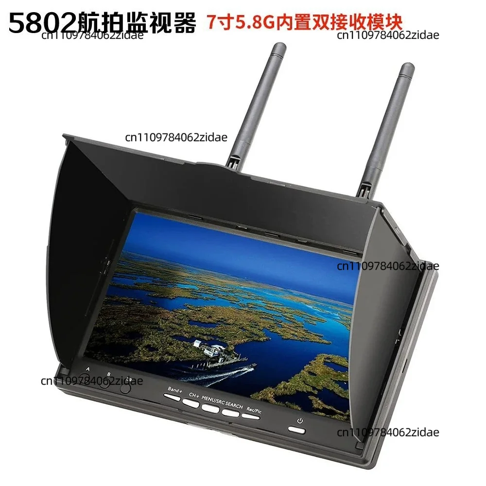 For LCD5802D FPV Monitor 7 Inch Built-in 5.8G Receiver Screen FPV Drone Aerial Display