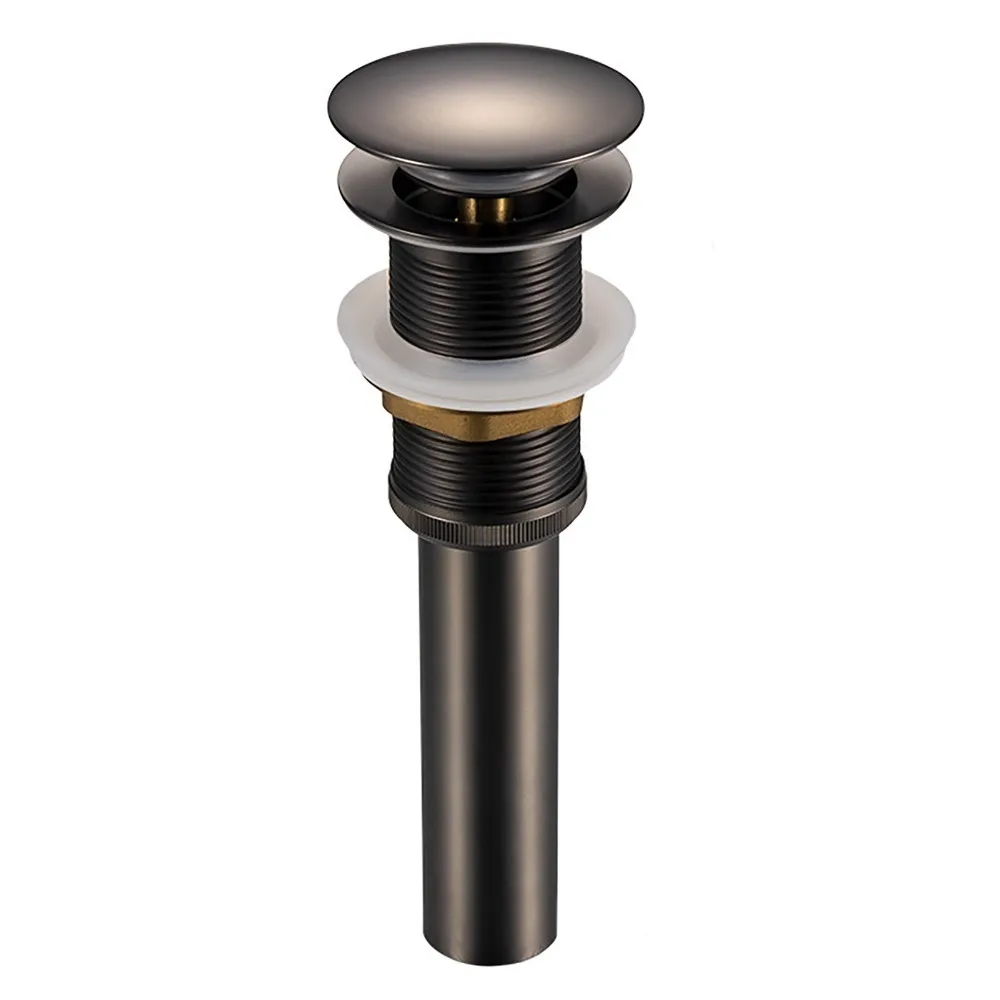 Push Bounce Drain Stopper Anti Clogging Gun Gray Sink Drain Large Cover Without Overflow Sink Strainer Indoor Plumbing