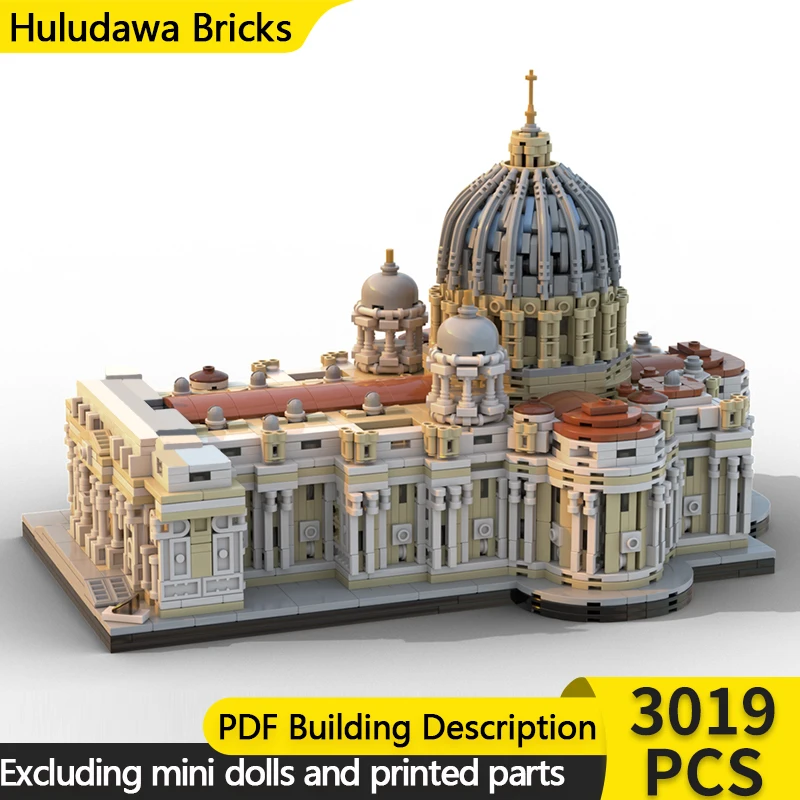 

Модель City Street View MOC, строительные кирпичи, здание в соборе, модульная технология, детские праздничные подарки, сборные игрушки, костюм