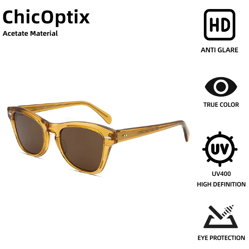 

ChicOptix Женские модные солнцезащитные очки в стиле ретро с шипами и мужские модные классические квадратные ацетатные солнцезащитные очки с нейлоновыми линзами UV400