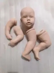 NPK 22inch Reborn Doll Kit Penny Unfinished DIY Doll Parts with Fresh Color Cloth Body for Collectors And Craftsmen
