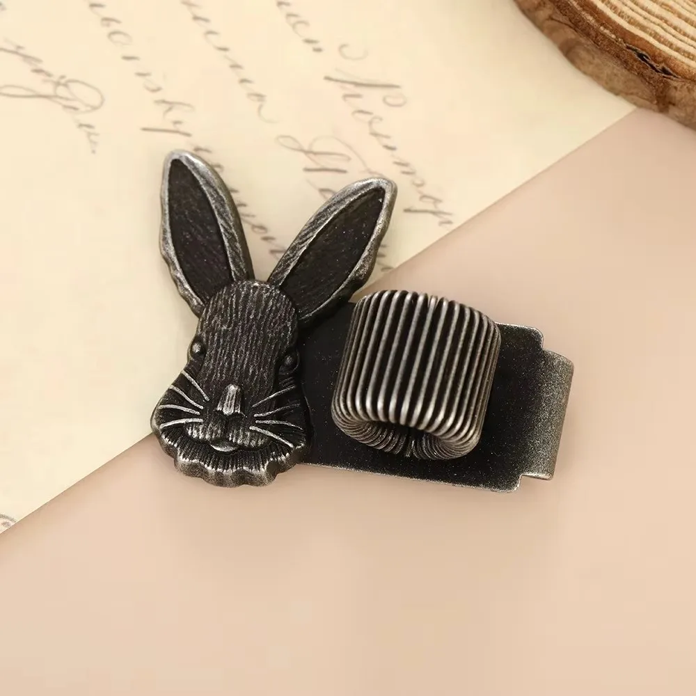 Gifts Metal Pen Clip Decorative Pattern Rabbit/Butterfly Pattern Bookmark Clip Vintage Style Pen Holder Clip Office Supplies