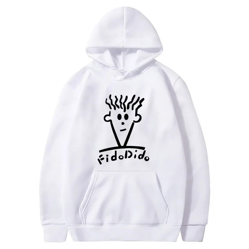 

Мужская толстовка с принтом FidoDido, повседневная и удобная толстовка с круглым вырезом и мультяшным рисунком для мужчин, новинка весны и осени, модная