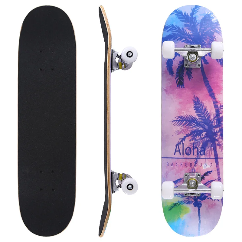 Hot Sale 80 * 20cm Buy Children's Skateboard Customized Logo Pattern 4 Wheels Cheap Skateboard