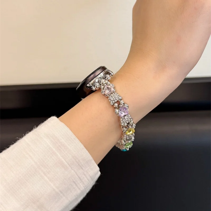 

Love Flash Diamond Elastic is suitable for fashionable watch straps of 22mm/20mm/18mm on Huawei GT5/GT5 Pro/GT4/GT2/3/4