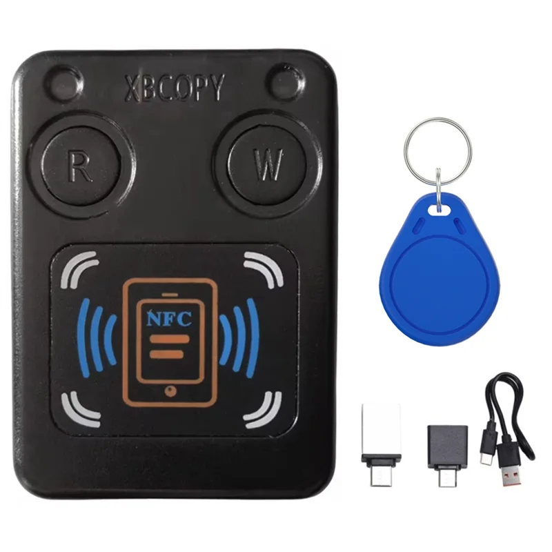 BNVN-NFC قارئ بطاقات الشريحة الذكية RFID ناسخة + سلسلة مفاتيح UID IC 13.56 ميجا هرتز 125 كيلو هرتز 250 كيلو هرتز 375 كيلو هرتز RFID رمز استنساخ الناسخ