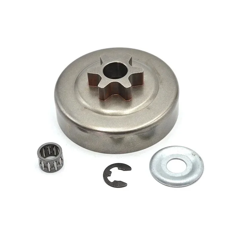 3/8 Pitch 6T Clutch Drum Sprocket Washer E-Clip Kit For STIHL 017 018 021 023 025 MS170 MS180 MS210 MS230 MS250 Chainsaw