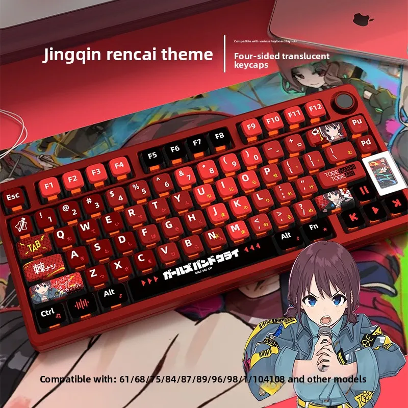 

SPYSELF GBC ISERI NINA Четырехсторонние прозрачные колпачки для клавиш PBT Sublimation