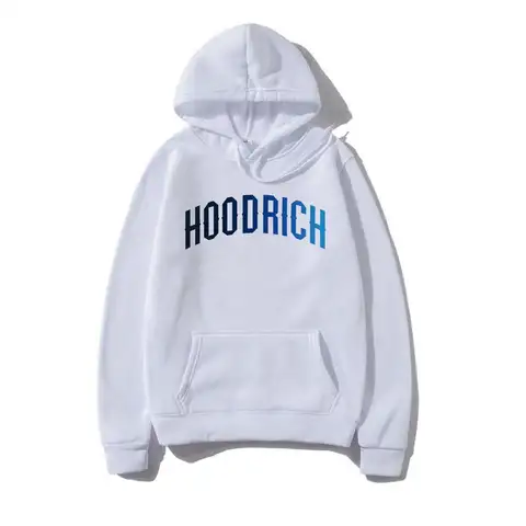 새로운 미국 스타일 까마귀 패션 브랜드 HOODRICH 인쇄 남여 플러시 및 두꺼운 캐주얼 스포츠 까마귀 패션 힙합 streetwear