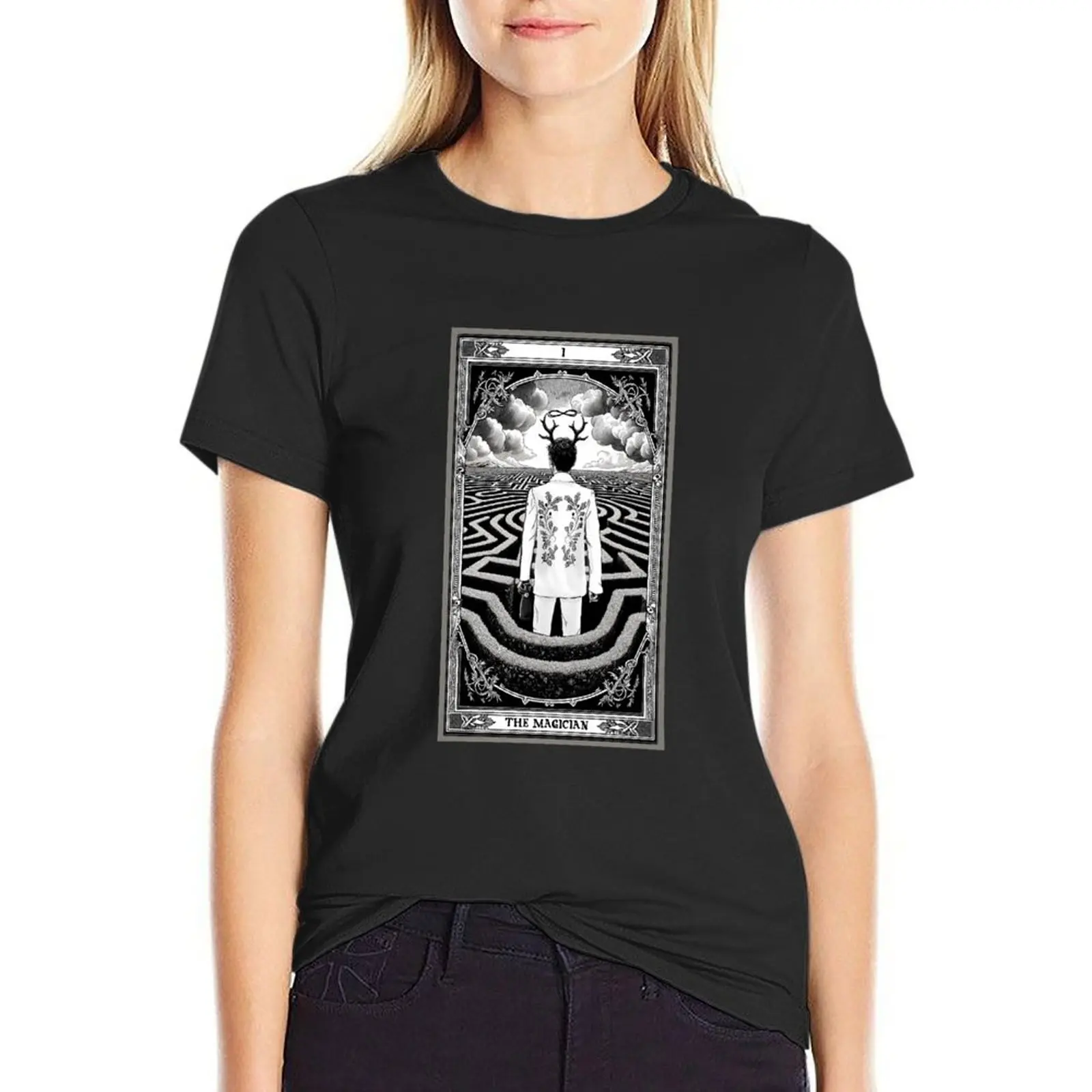 

Saltburn Tarot - The magician T-Shirt lady clothes tees Woman clothes