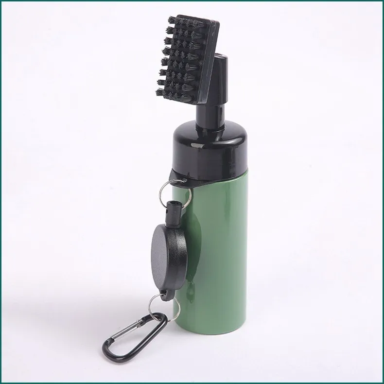 

Hot selling golf cleaning products water spray cleaning brush push type club head cleaner multifunctional brush