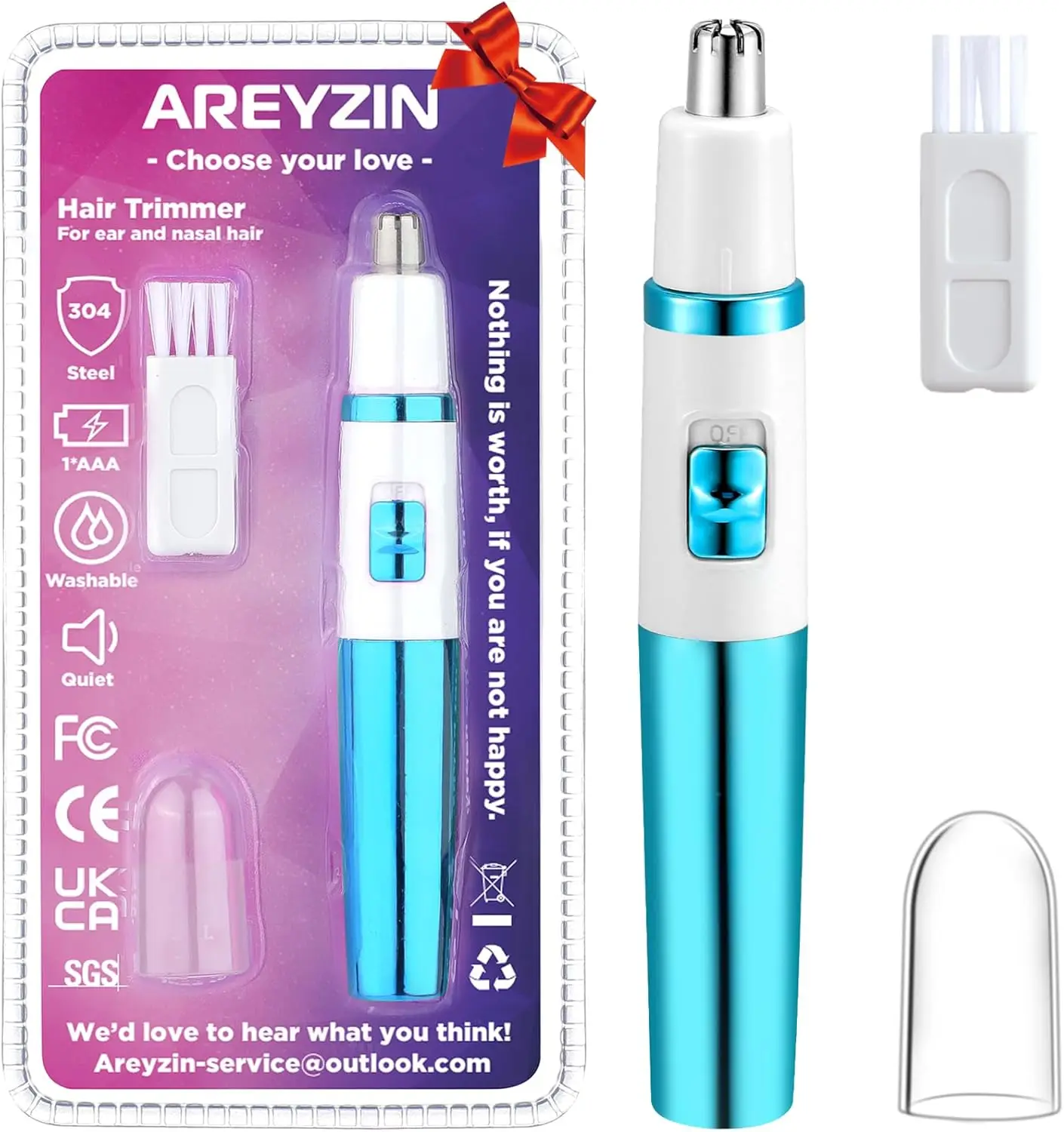 

Women's Nose Hair Trimmer, Powerful Versatile Waterproof Easy Clean Compact Portable for Personal Grooming