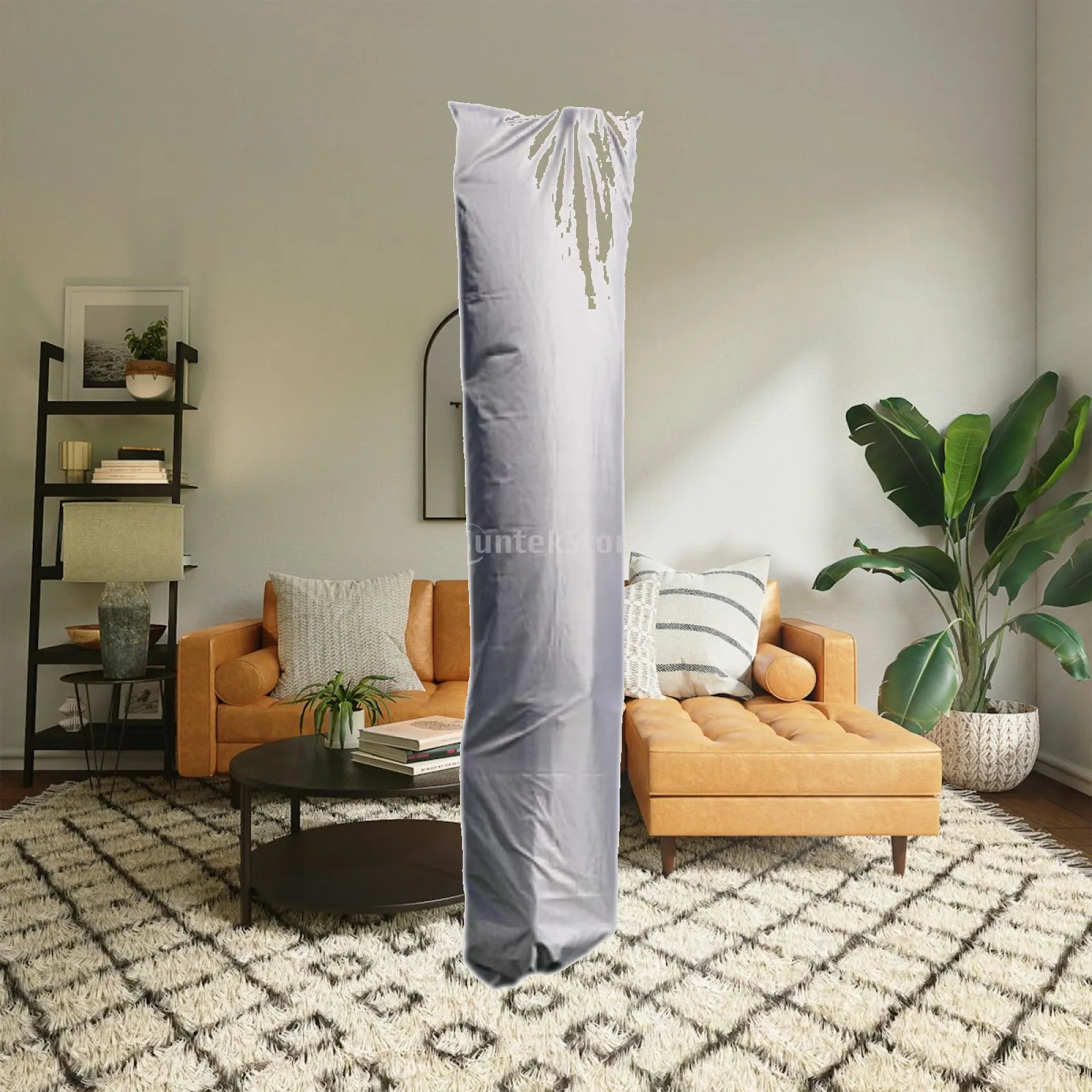 Garden Parasol Cover Heavy Duty Waterproof Umbrella Case Drawstring Bottom for Patio Market Rain Shield