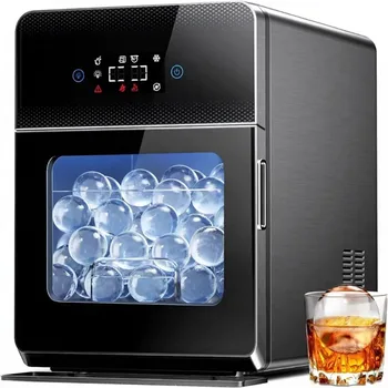 Clear Ice Ball Maker Countertop 2" Sphere Machine, 4 Slow-Melt Crystal Balls/Batch, Daily…