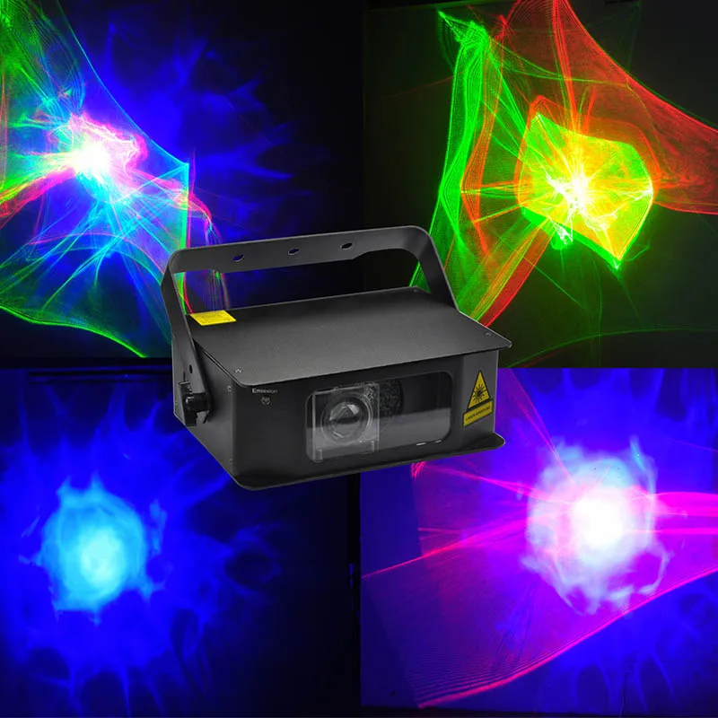 Mini 200MW Red and Green Laser Light with 3W LED Northern Lights Dj Lazer Light Projector Laser Show System for Disco