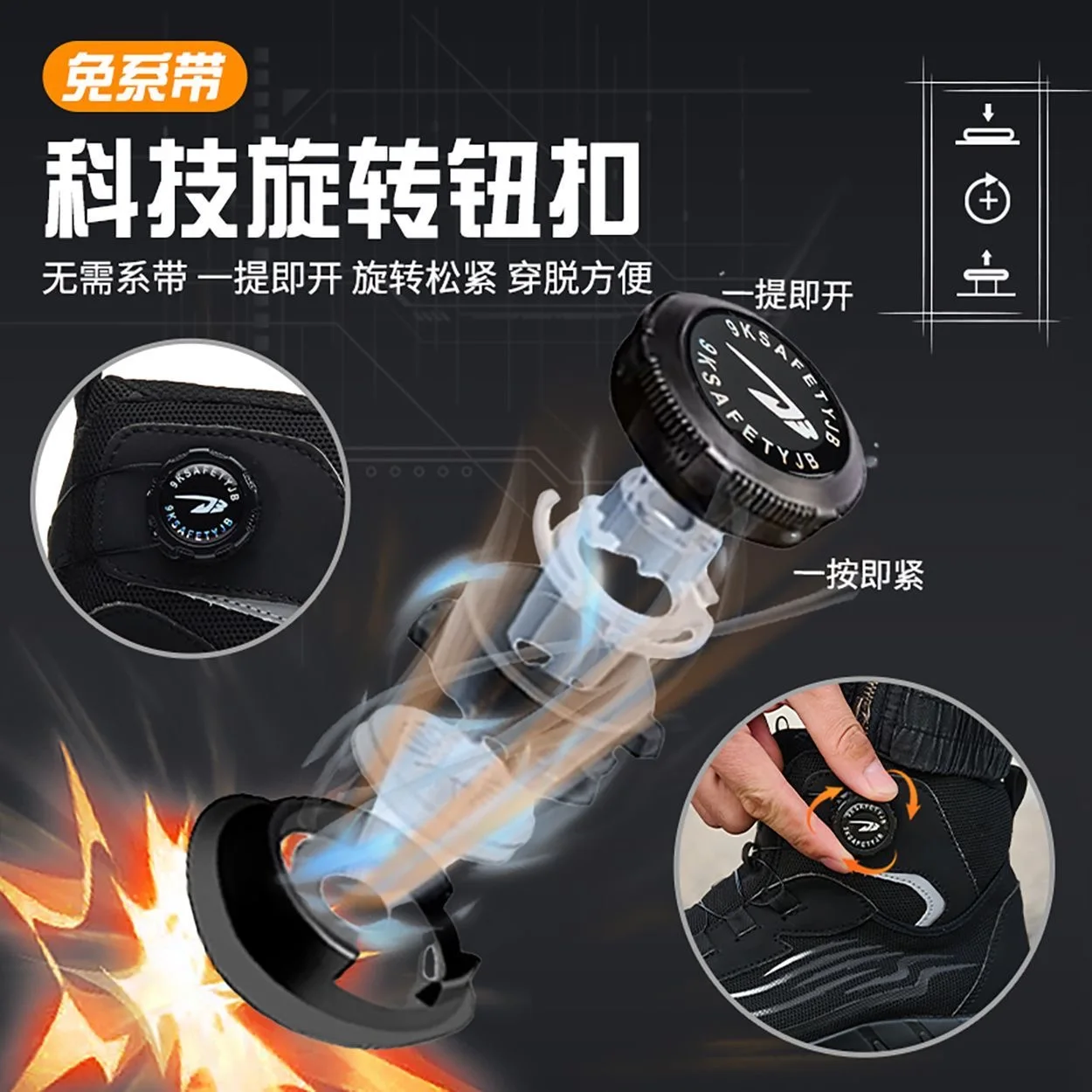 أحذية أمان عالية الجودة سميكة الدورية زر مكافحة تحطيم ثقب واقية الرجال سلامة التنس غطاء صلب لأصبع القدم 37-48