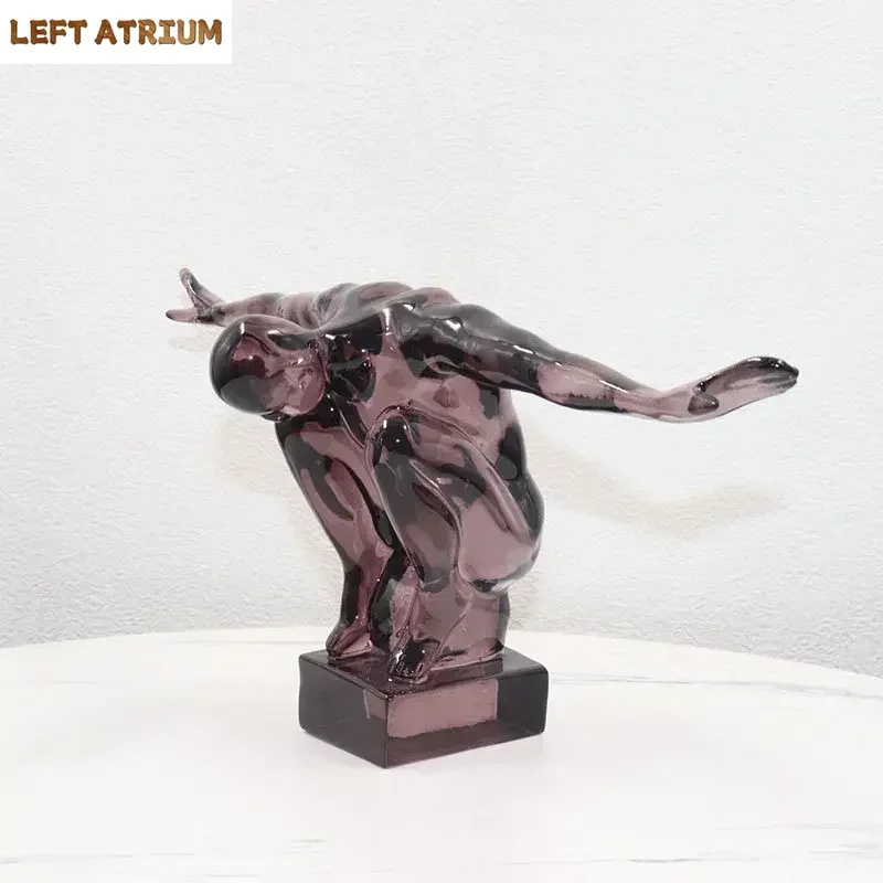 

Minimalism Sportsman Figure Sculpture Desk Decoration Athlete Character Ornaments Abstract Crafts Statue Modern Home Decor