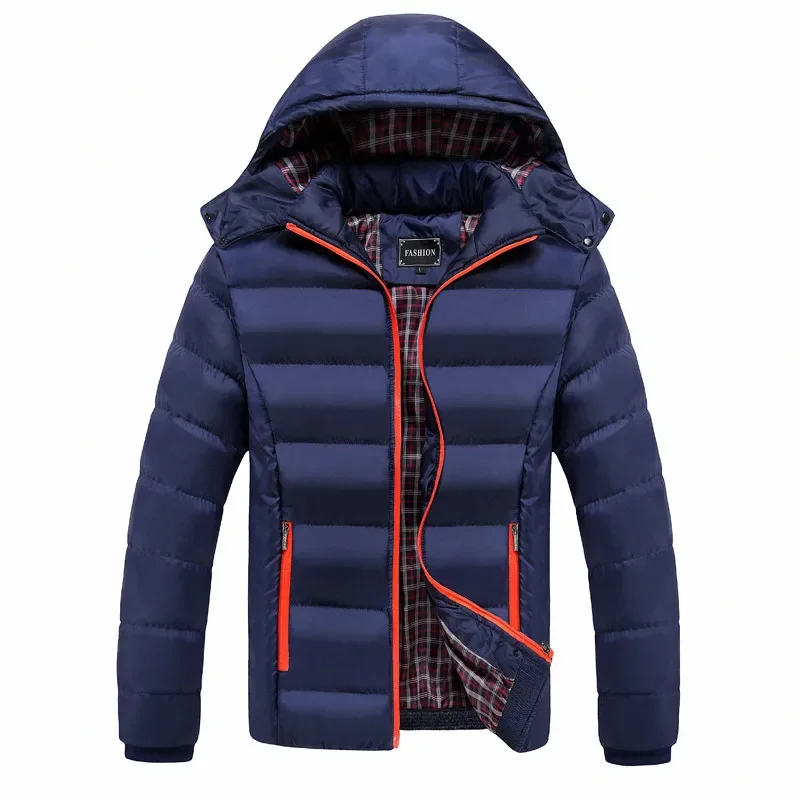 New Winter Jacket Men Fashion Thermal Hooded Down Parkas Male Casual Down Jacket Men Winter Warm Coat Plus Size M-5xl