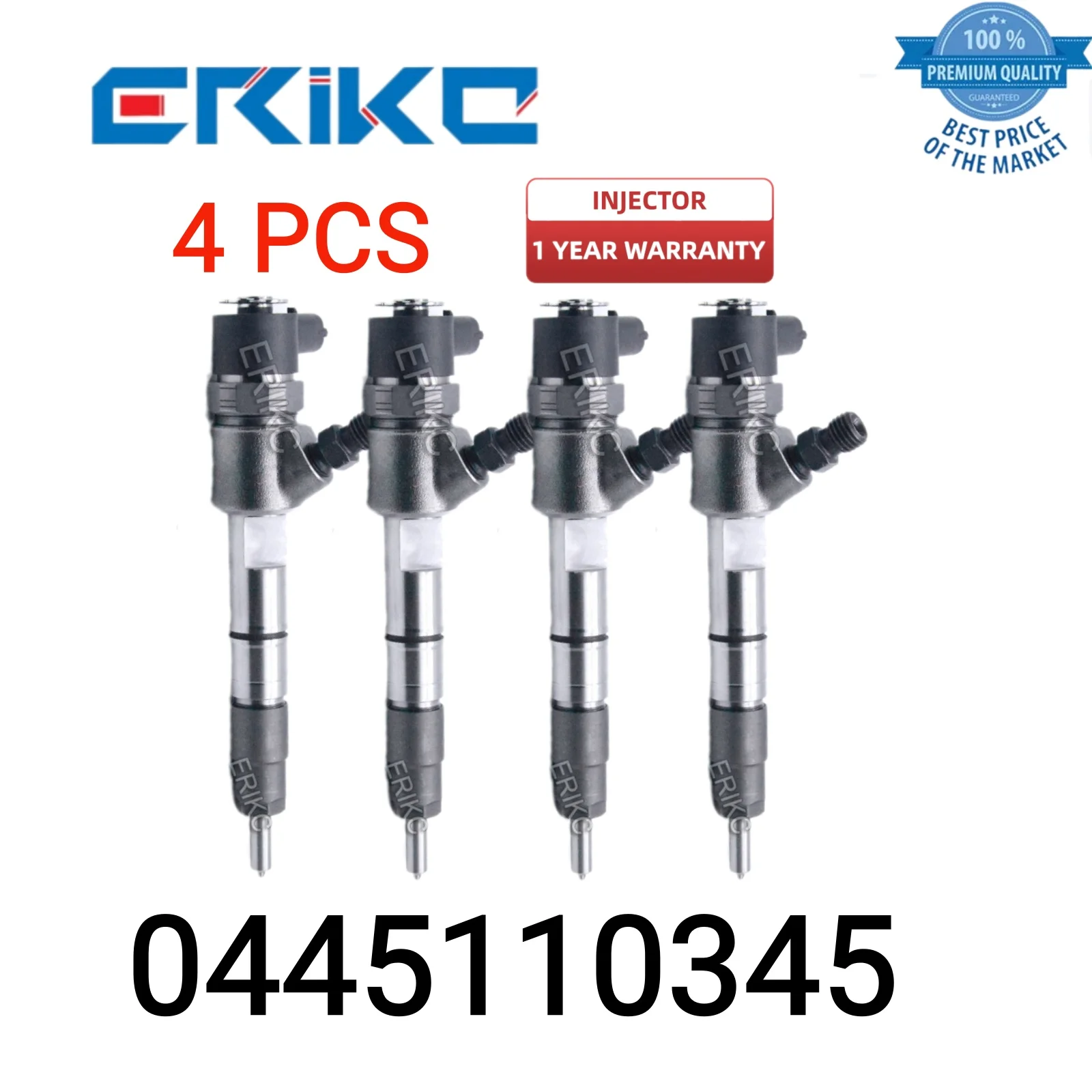 

4 PCS 0445110345 Diesel Engine Fuel Injector 0 445 110 345 Common Rail Injectors Adaptors 0445 110 345 Fuel Injector For Car