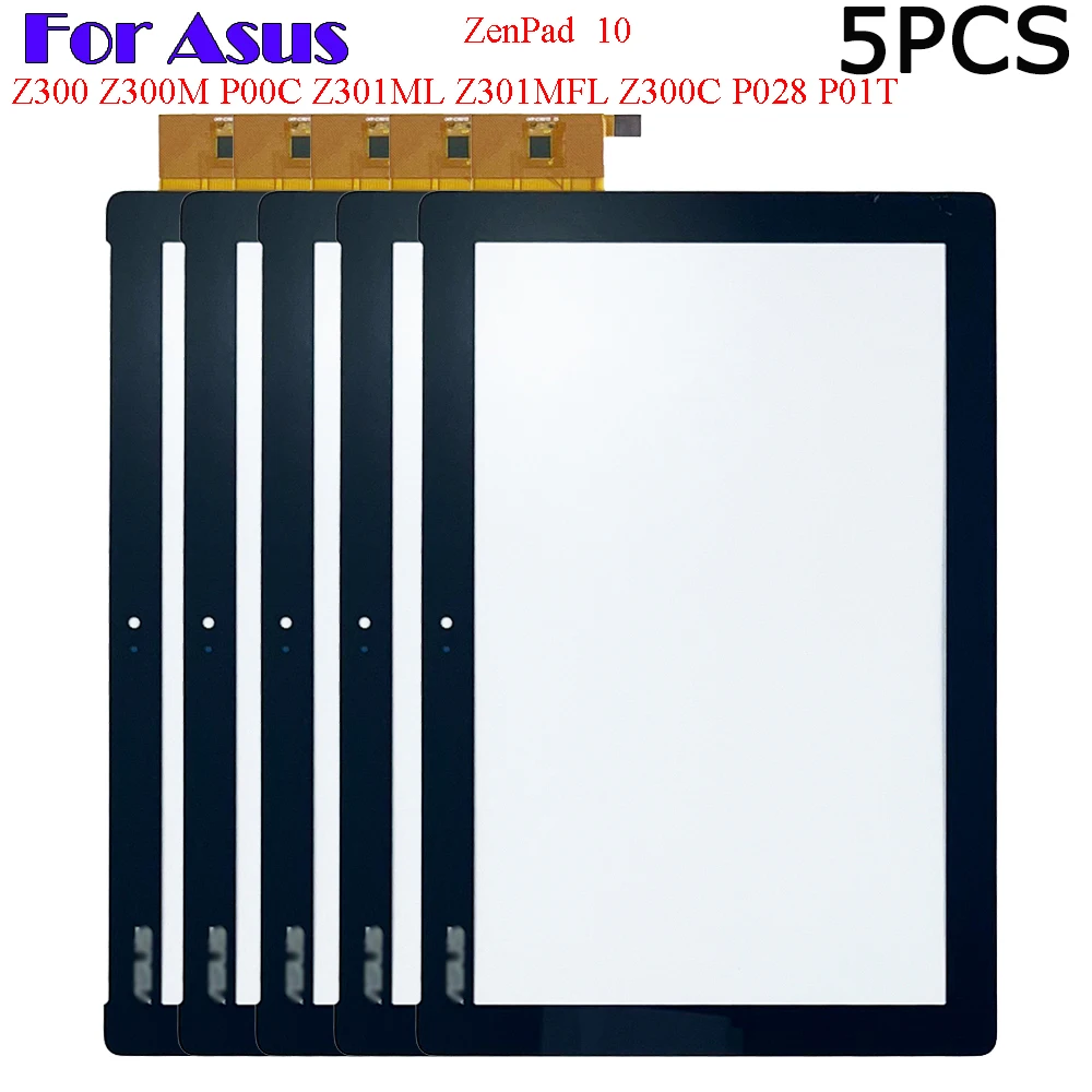 

5PCS New For Asus ZenPad 10 Z300 Z300M P00C Z301ML Z301MFL Z300C P028 P01T Touch Screen + OCA LCD Front Glass Panel Replacement