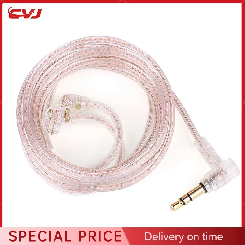 CVJ Mixed Upgrade Cable Pink 5N OFC Oxygen-free Copper Upgrade Cable 2pin 0.78mm QDC Wire For KZ