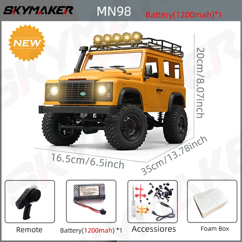 Nieuwe MN99S V2 1:12 Schaal MN Model RTR RC Auto 2.4G 4WD RC Rock Crawler MN98 MN99 Defender Pickup Afstandsbediening vrachtwagen Speelgoed