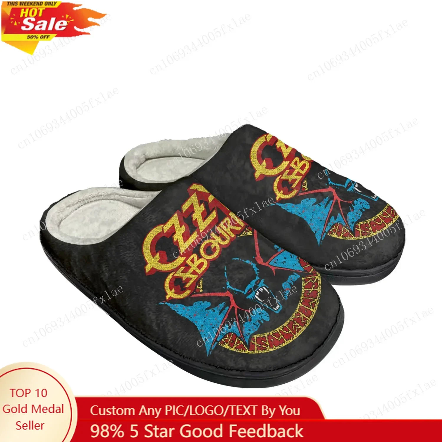 

Ozzy Osbourne Metal Rock Singer Pop Home Cotton Custom Slippers Mens Womens Sandals Plush Bedroom Keep Warm Shoe Thermal Slipper