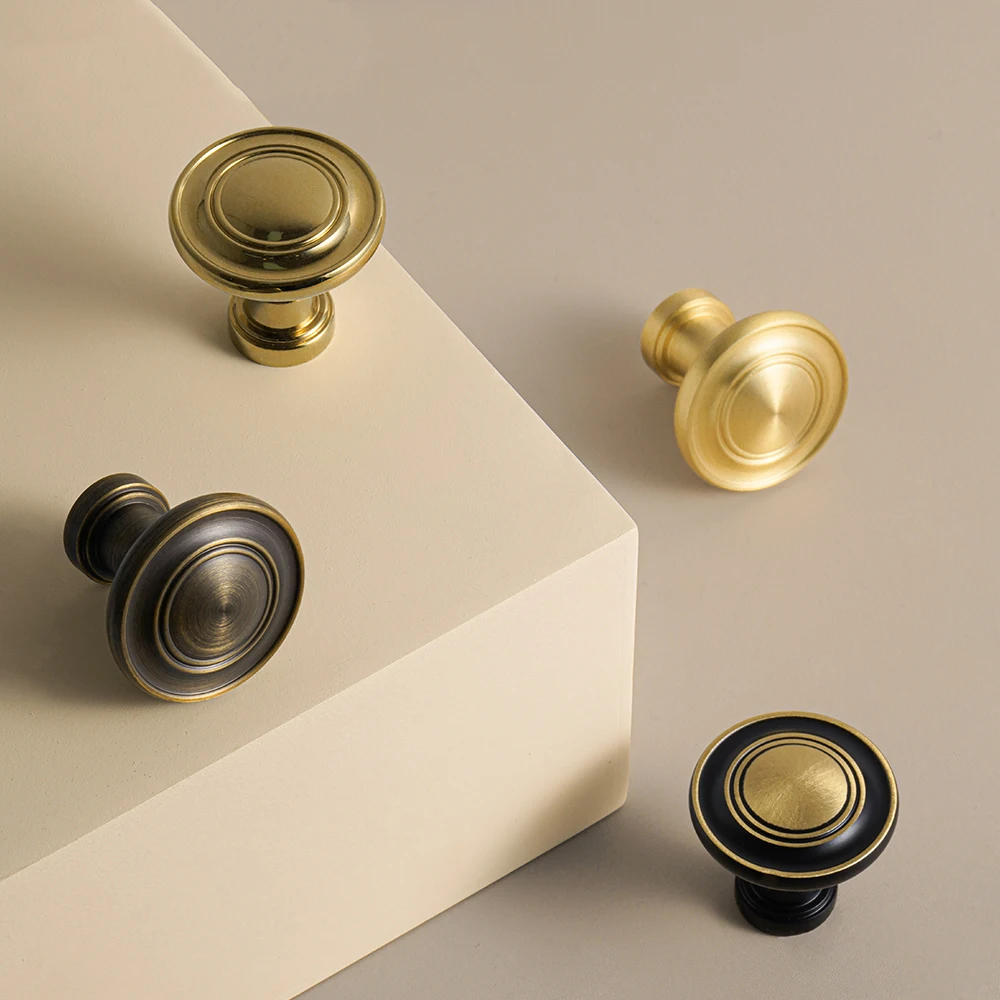 Solid Brass Handle Superior Quality Wardrobe Cabinet Round Drawer Knob Mushroom Type Porcelain Bling Single Hole Handle