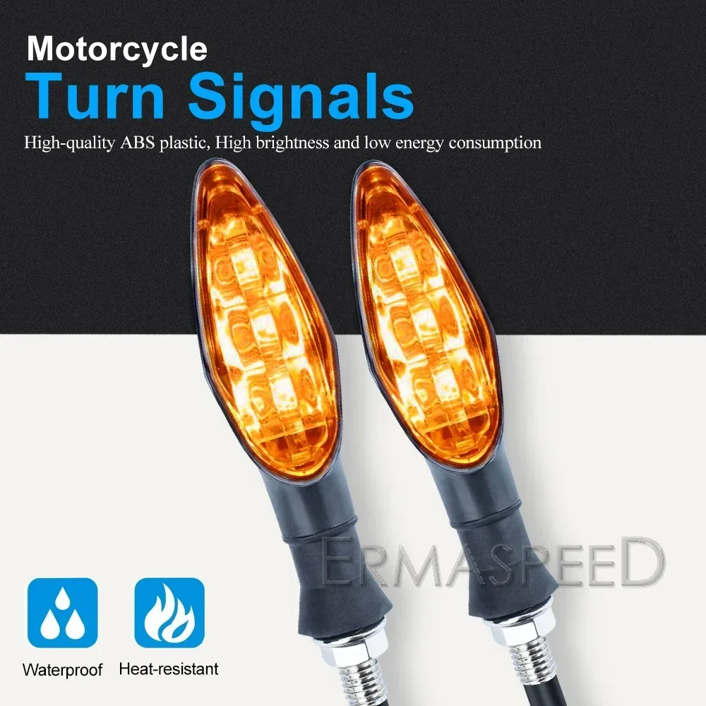 4Pcs/Set 12V Universal LED Motorcycle Turn Signal Light Waterproof Blinker Indicator Flasher Lamp Motorbike Moto Accessories
