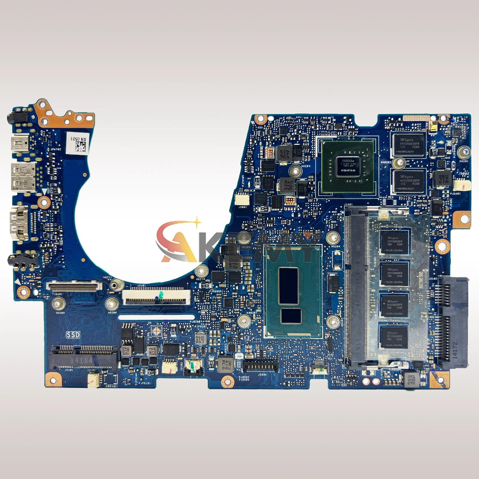 UX303LN Laptop Motherboard For ASUS ZenBook UX303LB BX303L UX303LN UX303L U303L UX303LNB U3000 Mainboard  I3 I5 I7 CPU tests OK