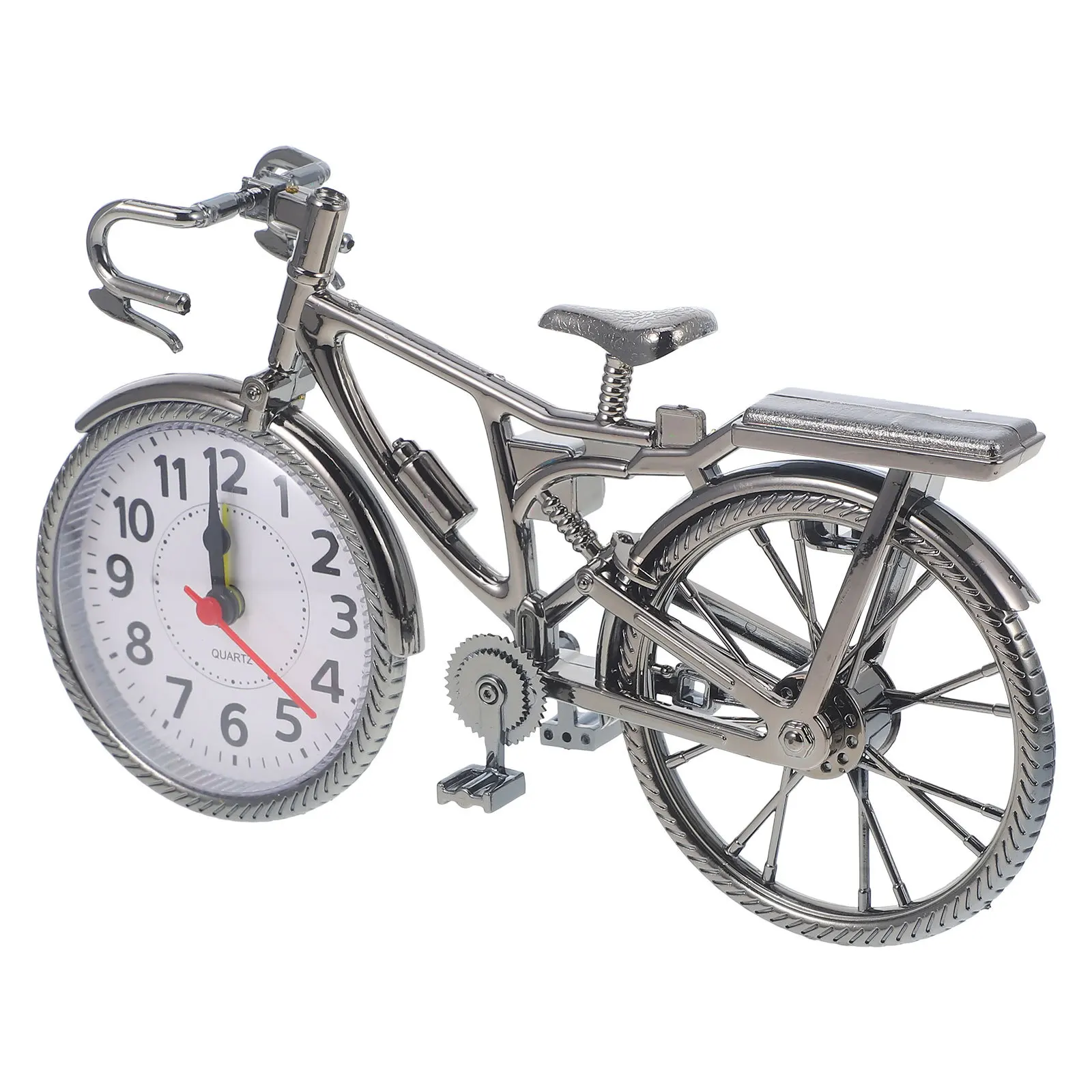 

Vintage Retro Bicycle Alarm Clock Desktop Table Clock Creative Vintage Desktop Decoration for Office Bedroom Home