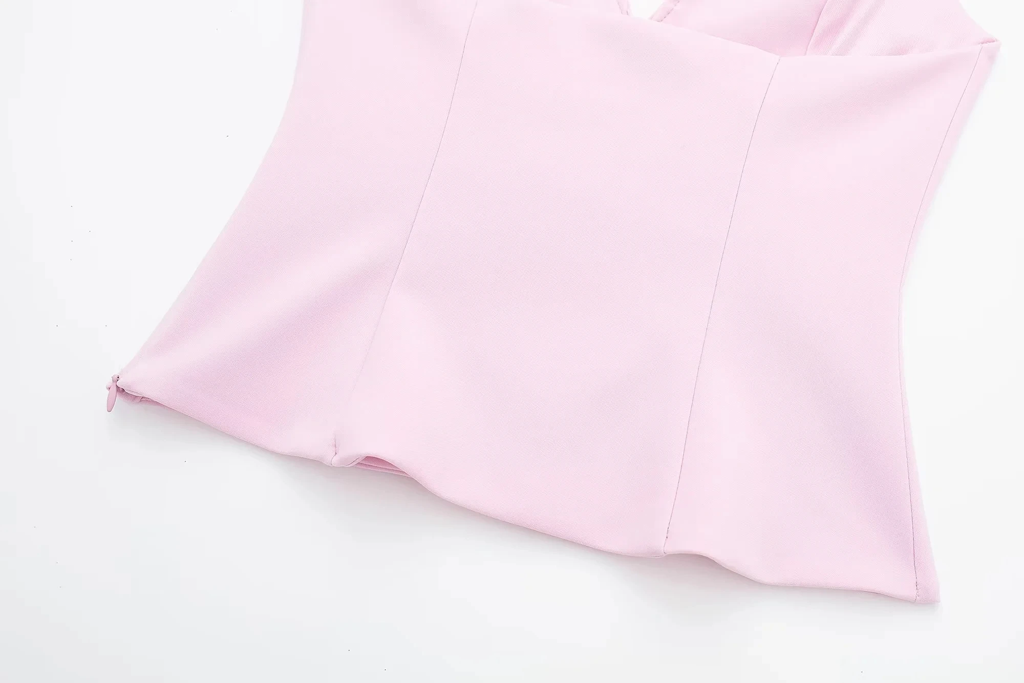 HH Damen-Set, lässige Röcke, Shorts, schickes Neckholder-Hemd, rückenfreies Top und Shorts, süßes rosa Sommer-Sexy-Shorts-Sets – Detail 12