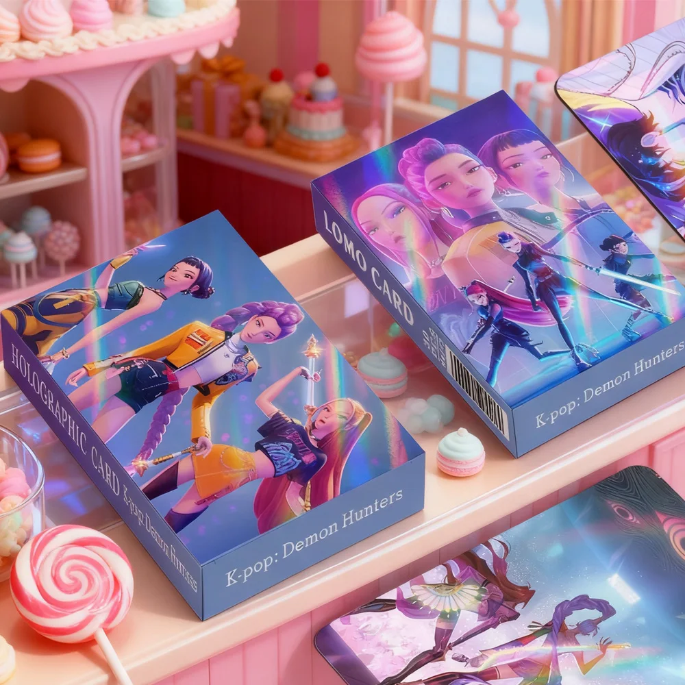 30pcs cards Kpop Devil Hunting Group flash card cartoon anime double-sided card Cartoon Animation Surrounding Kids Gifts