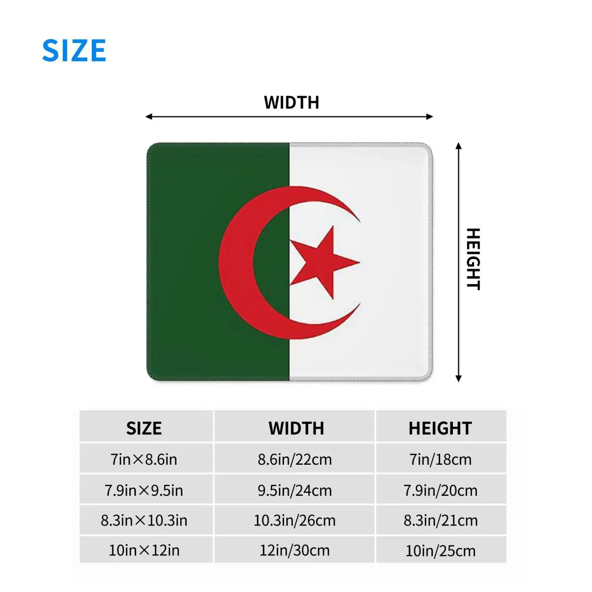 Multi-size Mouse Pad Algeria Official Flag Of Algeria Gamer PC Laptop Mats Keyboard Carpet Computer Gaming  Accessories Desk Mat