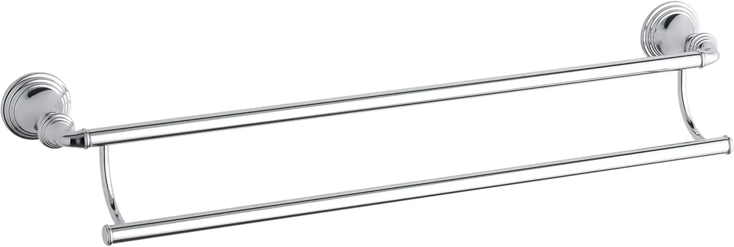 Towel Bar by KOHLER, 24-Inch Double Bathroom Towel Bar, Devonshire Collection, Polished Chrome, K-10553-CP