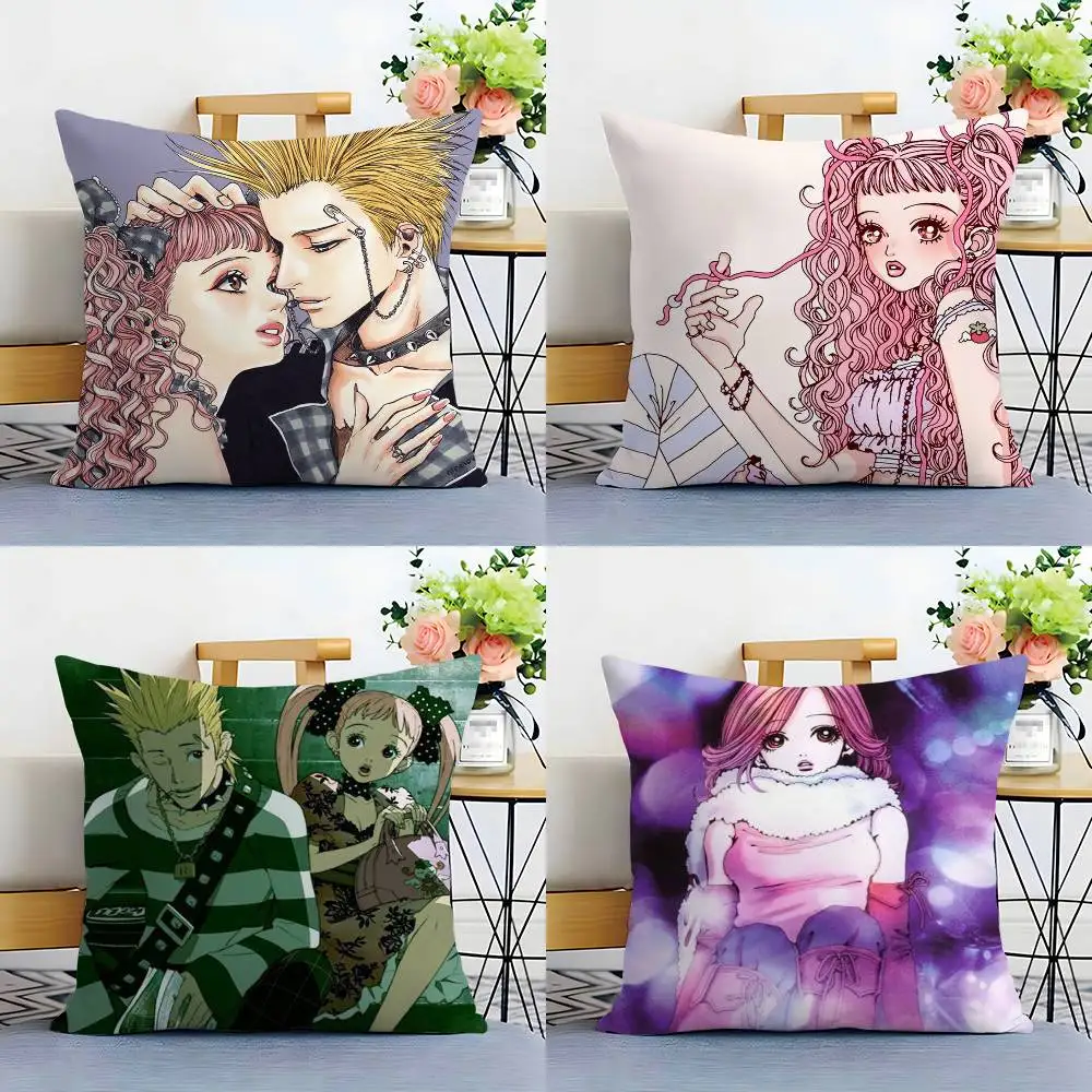 Paradise Kiss Miwako Yukari Pillow Case Sofa Decorative Home Double-sided Printing Short Plush Cushion Pillow Cover Holiday Gift