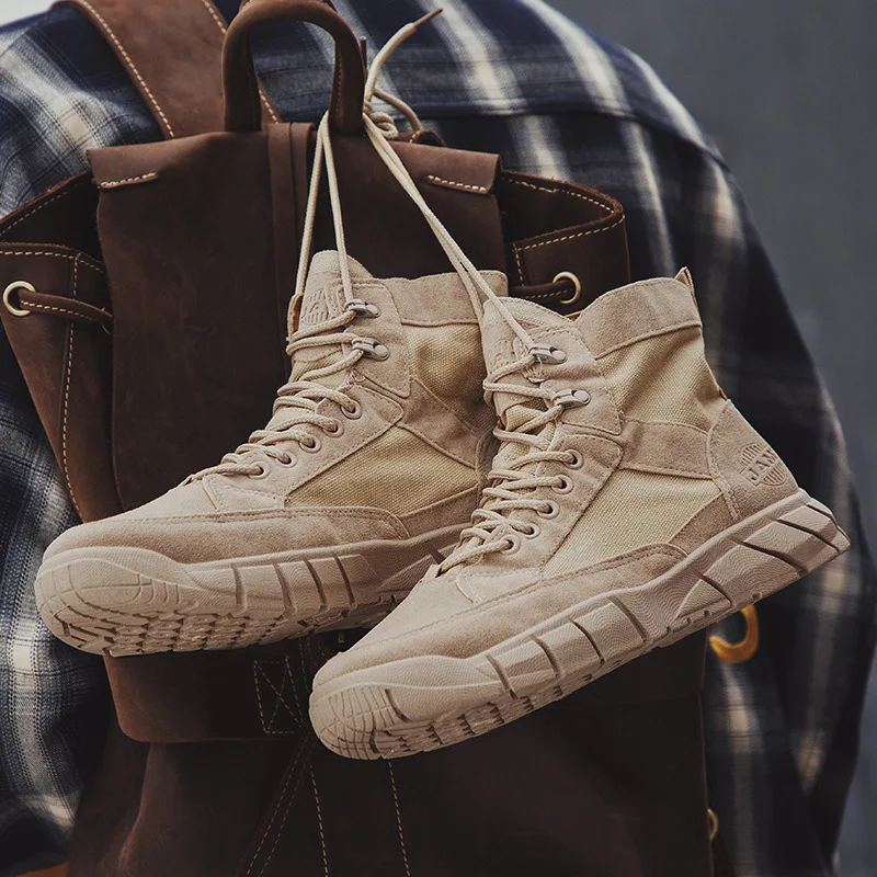 Męskie buty za kostkę Outdoor Sports i rekreacyjne buty do chodzenia Odporne na zużycie antypoślizgowe buty do chodzenia Zapatillas Canvas