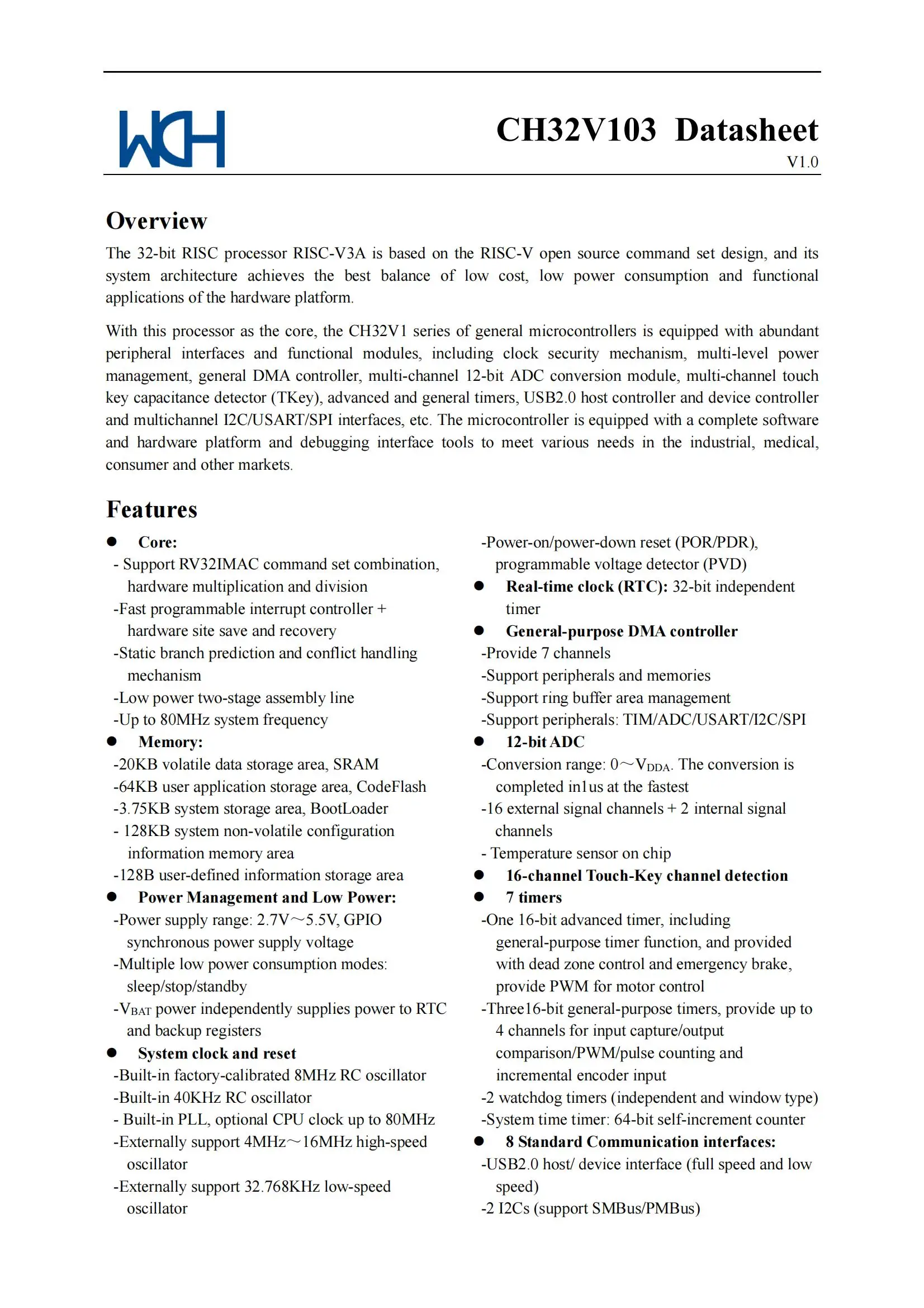 Ch32v103 Industrie qualität 32-bit verbesserte RISC-V mcu 10 teile/los – Detail 1