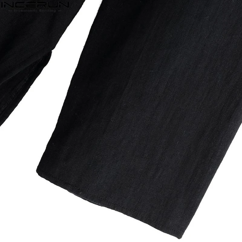 Đàn ông Hồi giáo Kurta áo phông tay dài tay đứng cổ áo kaftan áo rắn màu sắc chia rẽ áo choàng dài đầu gối Hồi giáo Hồi giáo Hồi