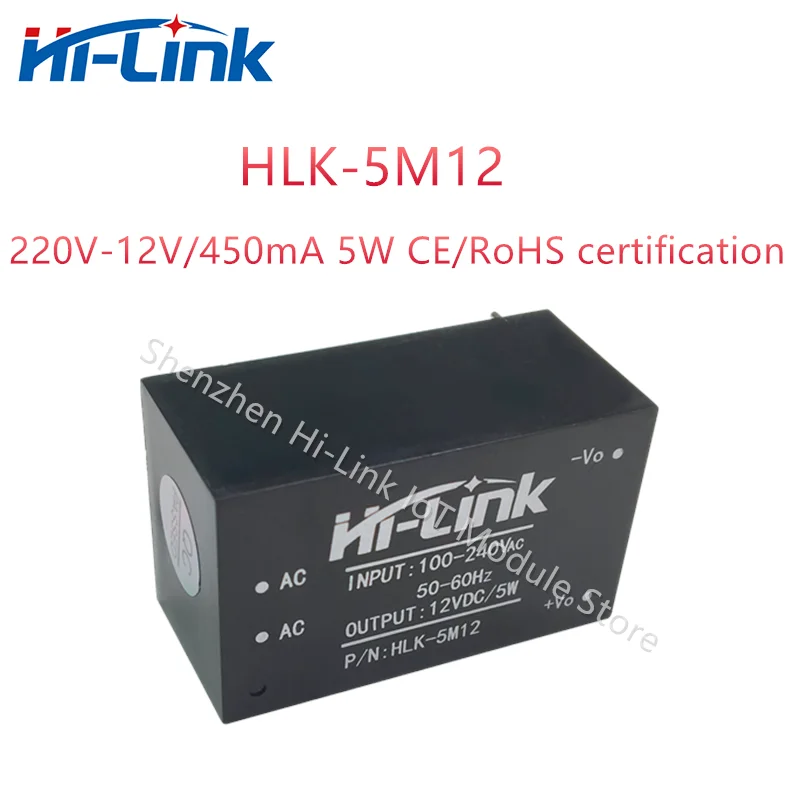 Hilink ACDC от 220 В до 12 В, модуль источника питания, регулируемый высокоэффективный понижающий преобразователь меньшего размера