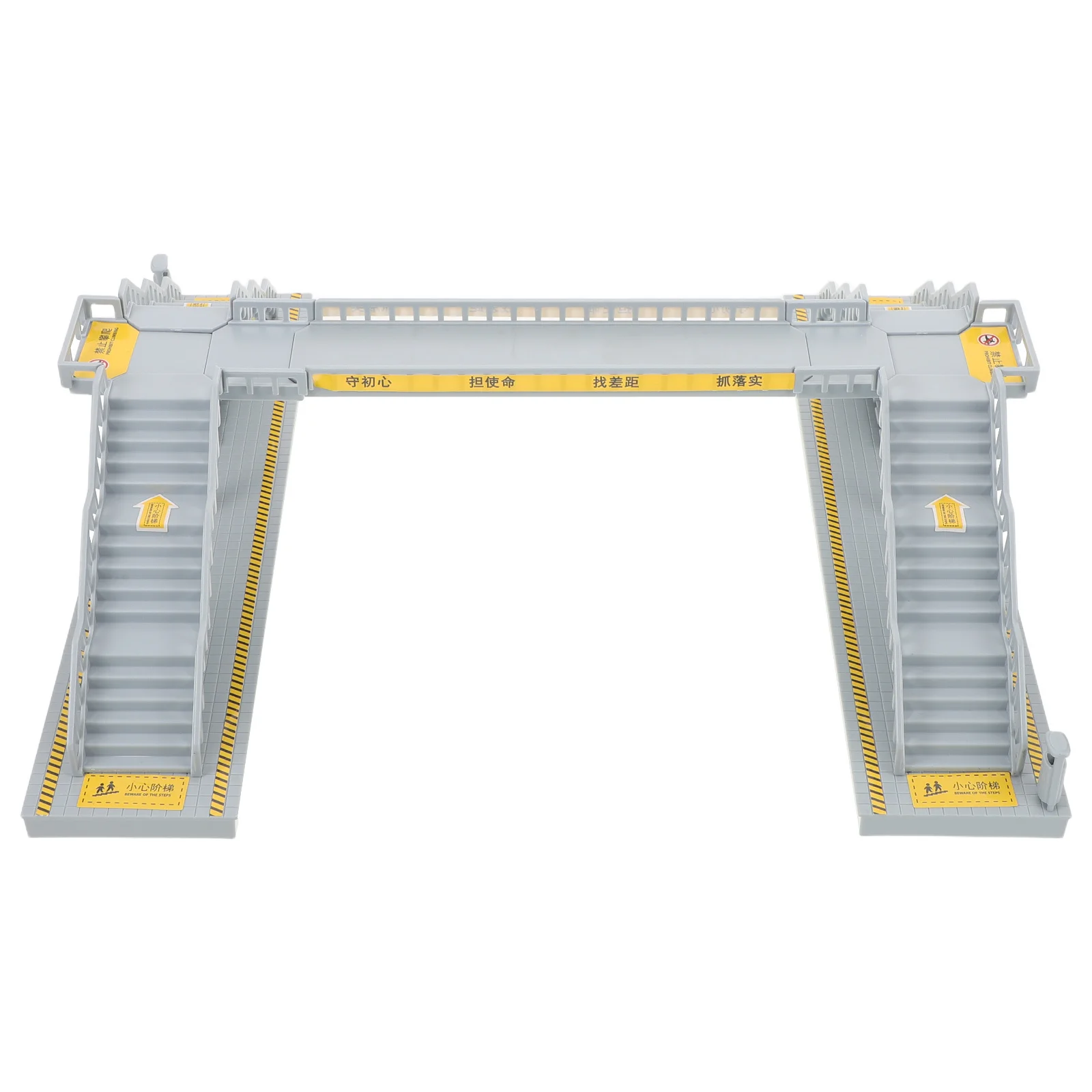 Auto montar plástico pedestre passarela cidade tráfego areia mesa kit layout ferroviário em miniatura passarela aérea ornamento