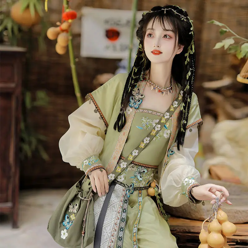 

Hanxu Hanfu Lantern Pants Han Element Daily Commute Versatile Summer Super Fairy National Style Suit Improved Song Dynasty Style