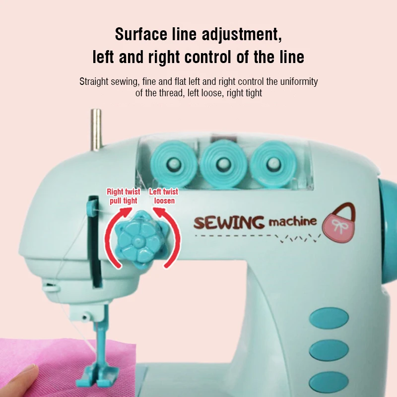 Simulation Sewing Machine Set Pretend Play House Appliances Electric Sewing Machine Children's Early Educational Toys Kids Gift