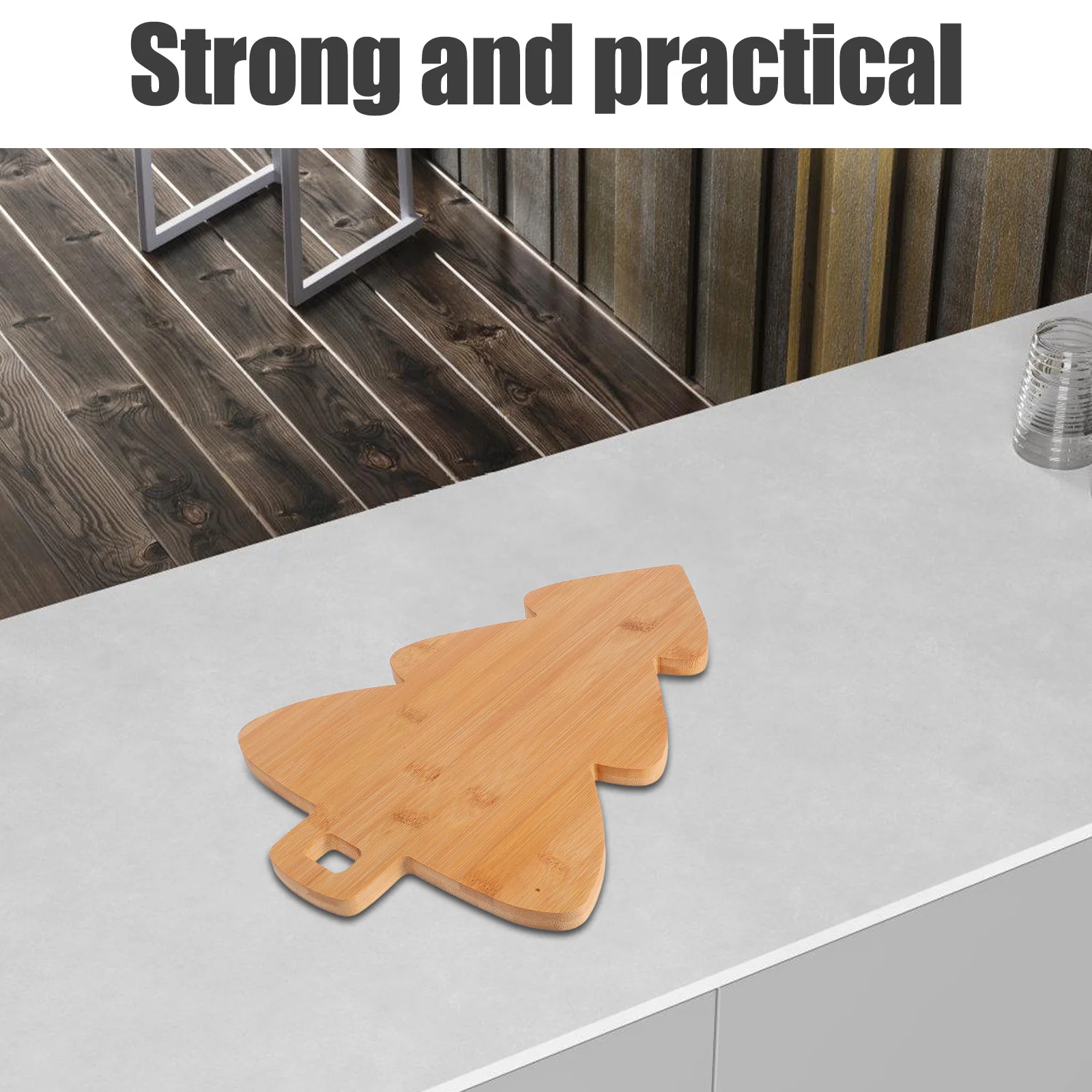 

Christmas Tree Shaped Bamboo Cutting Board Double-Sided Xmas Cheese Board Kitchen Charcuterie Tray Festive Serving Tray