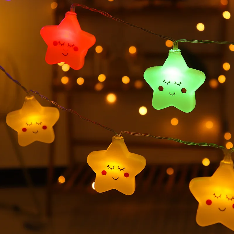 Imagem -04 - Led Ring Star String Lights para Festa Decoração de Roma Luzes da Atmosfera Natal Bateria Usb Interior Cortinas 569 2024