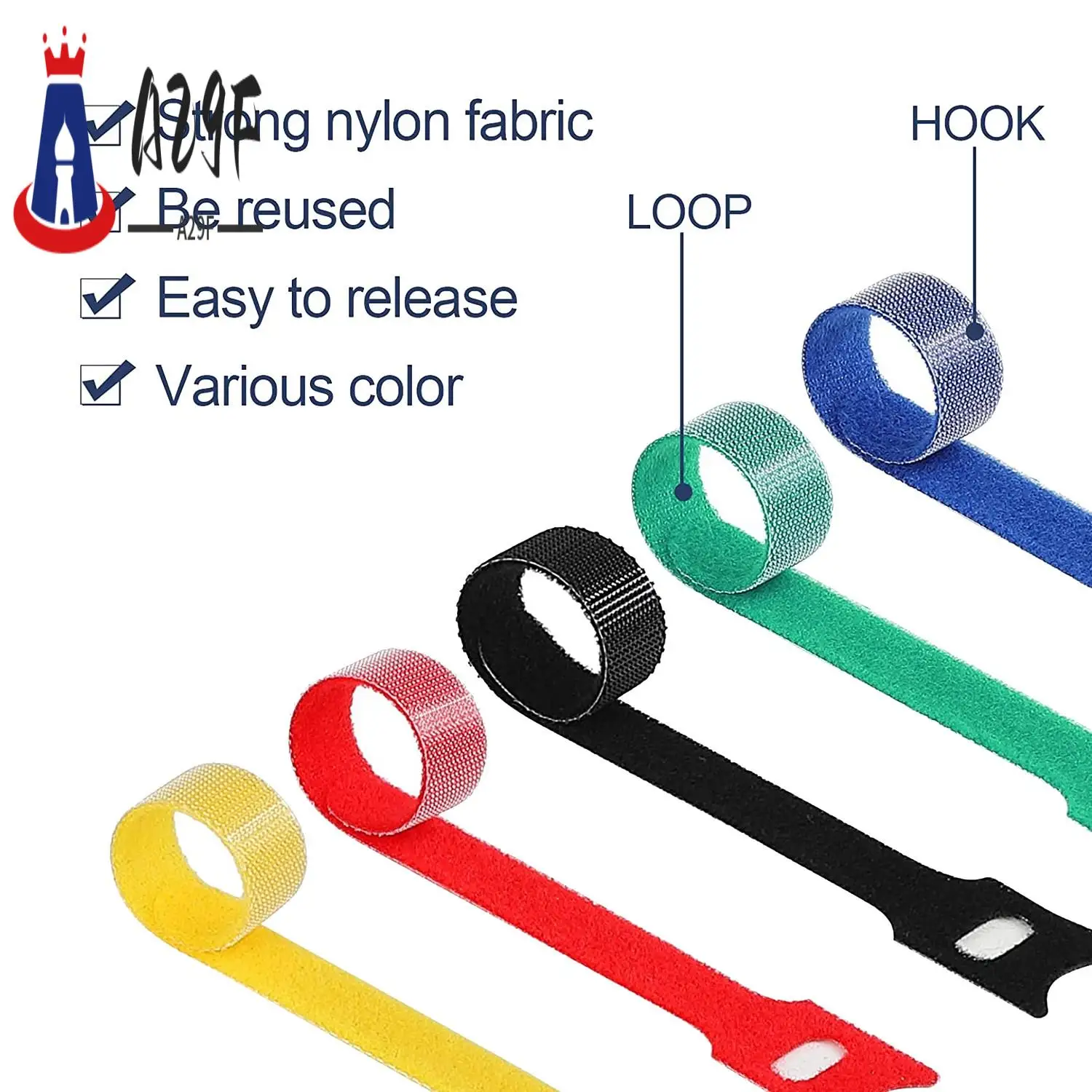 

A29F-120PCS Cable Ties Reusable Cable Management Cord Organizer 6 Inch Wire Straps For Home Office Electronics Accessories