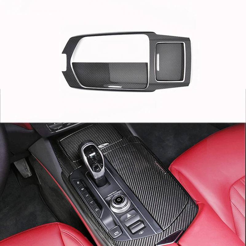 

Накладка на панель переключения передач консоли из углеродного волокна для Maserati Levante 2016+