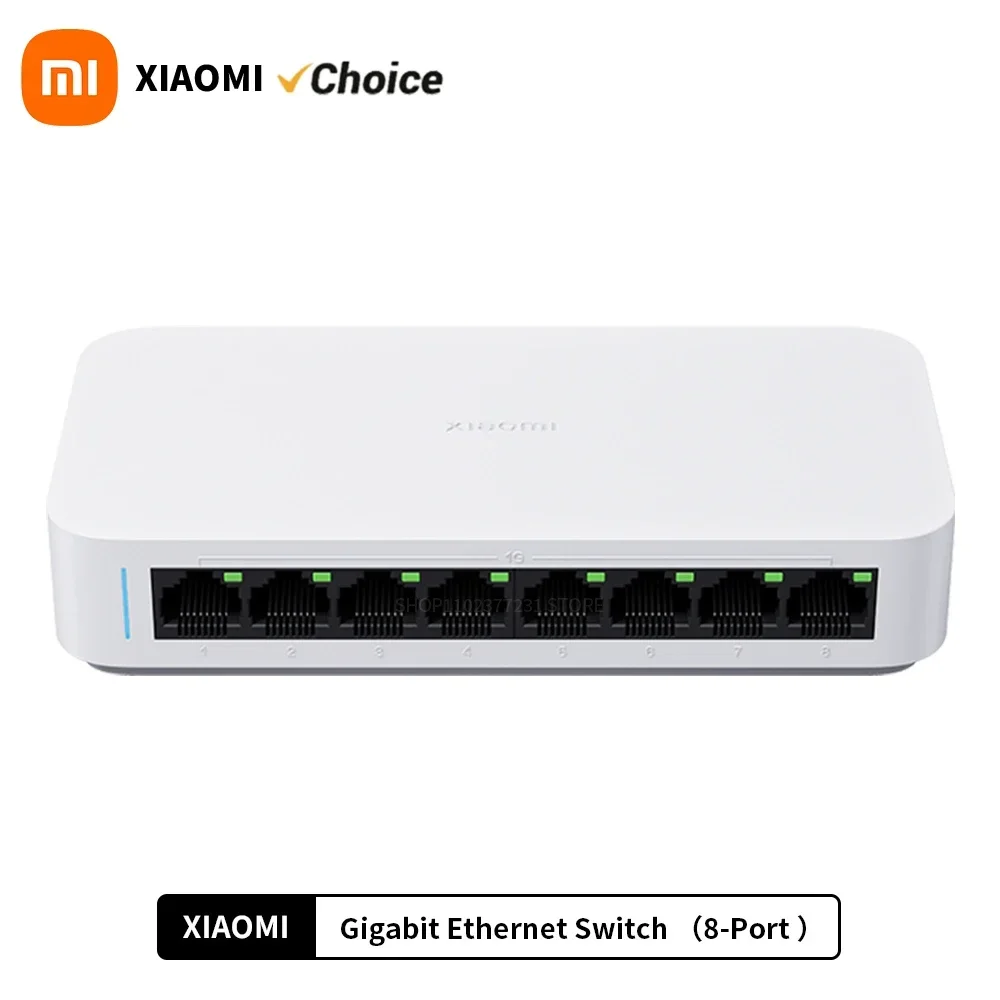 Xiaomi New Gigabit Ethernet Switch Network Switch 8 Ports 10/100/1000Mbps Ethernet High Performance Internet Splitter 16Gbps