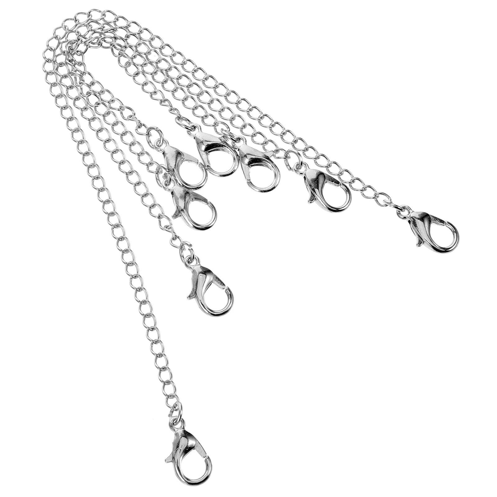

4pcs Extension Silver Necklace Jewelry Extension Chain Extender Set DIY Bracelet Anklet Chain Jewelry Making Parts