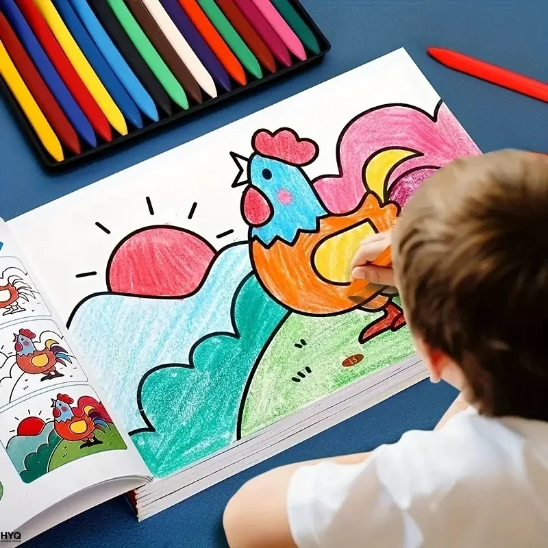 Libro de Colorear Paso a Paso, Niveles Progresivos de Fácil a Difícil, Actividad Creativa de Aprendizaje Artístico, Libro de Papel de Calidad, Regalo